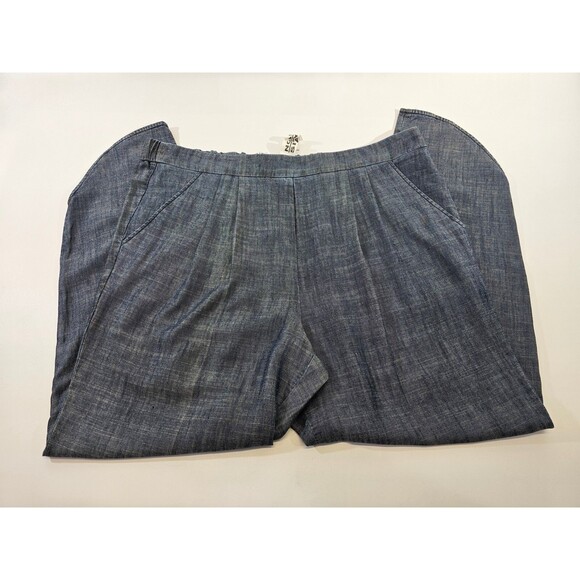 TRINA‎ TURK Women's XL Linen Blend Stretch Waist Pull On Capri Cropped Pants - Picture 3 of 7